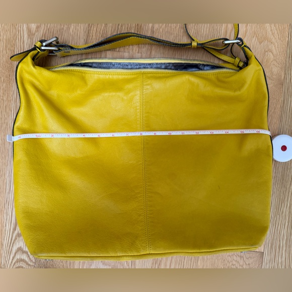 Abro Yellow Real Leather Hobo Bag - Picture 8 of 9